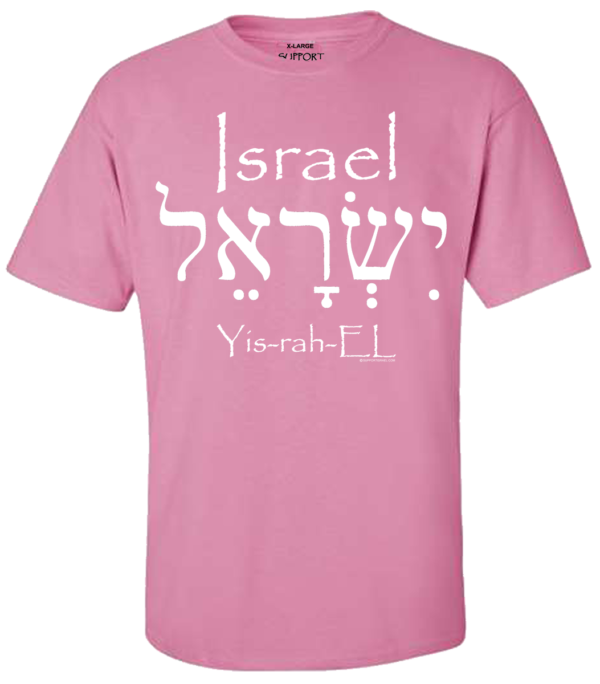 Israel in English and Hebrew T-Shirt - Image 5