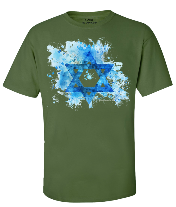 Star of David T-Shirt Jewish Hebrew Israel Pride T-Shirt - Image 3