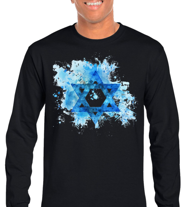 Colorful Star of David Long Sleeve T-Shirt - Image 4