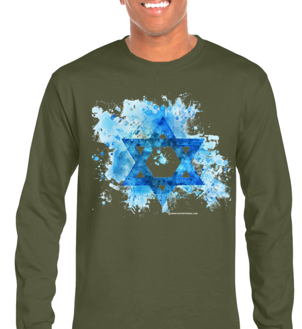 Colorful Star of David Long Sleeve T-Shirt - Image 2