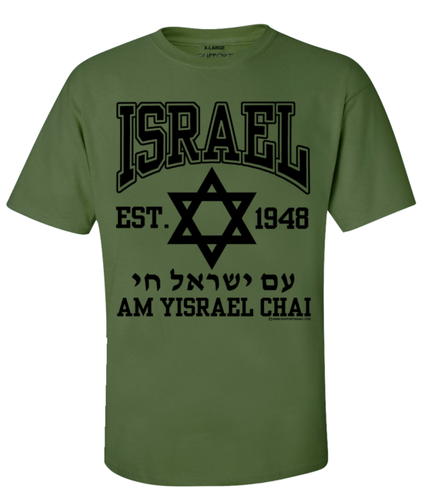 Israel EST 1948 Chai T-Shirt - Image 6