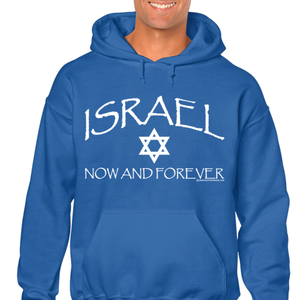 Israel Now and Forever Hooded Sweat Shirt