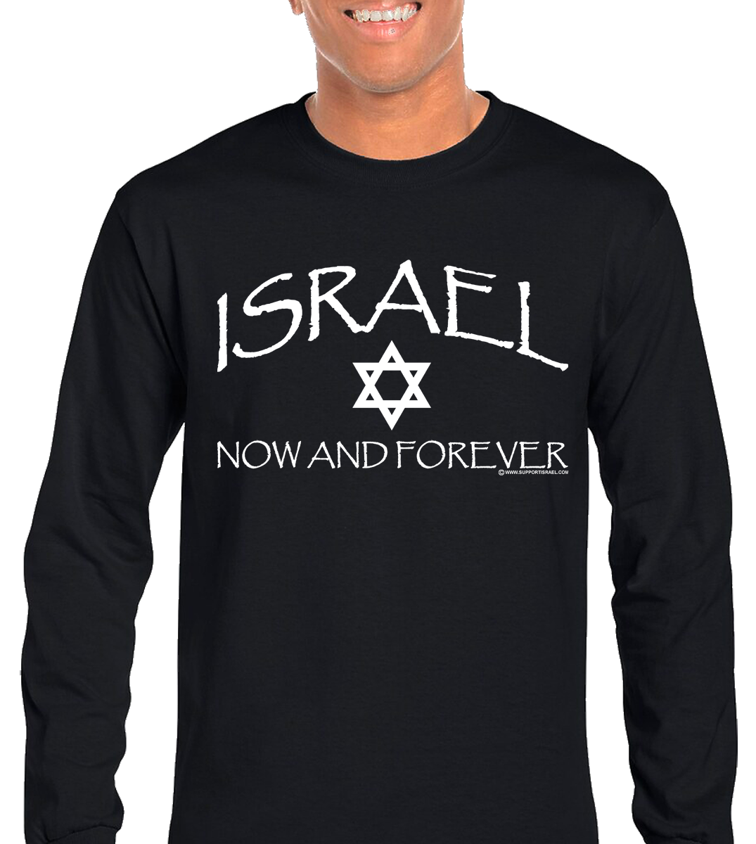 Israel Now Forever Long Sleeve Black png