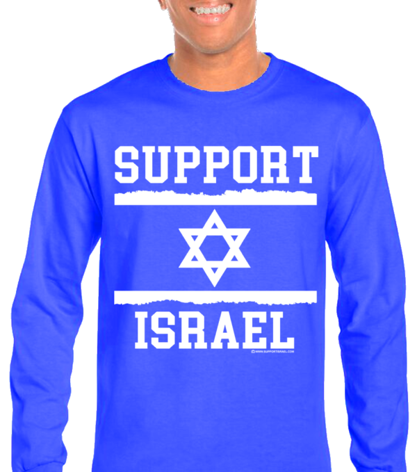 Support Israel Jagged Flag Long Sleeve T-Shirt