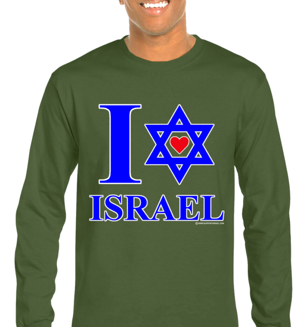 I Love Heart Israel  Long Sleeve T-Shirt - Image 3
